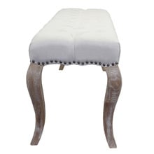 Simona Oak Wood Ottoman Bench